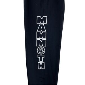JERZEES MAMMOTH MOUNTAIN Men’s Black Sweatpants FAMOUS MAMMOTH LOGO Down Leg S